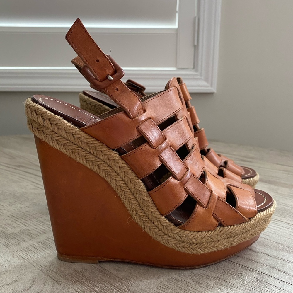 Christian louboutin wooden wedge. No box. Barely worn 37 (size 7)